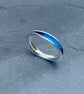 Enamel Ring, freeform ring, enamel, ocean ring, wave ring, blue river ring,   - Image 6