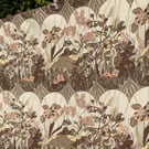 2m  RETRO Wildflower Brown Pink 70s 80s Moygashel BARDFIELD Vintage Fabric