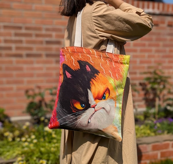 Individually Printed Tote Bags - The Grumpy Art Critique Tote