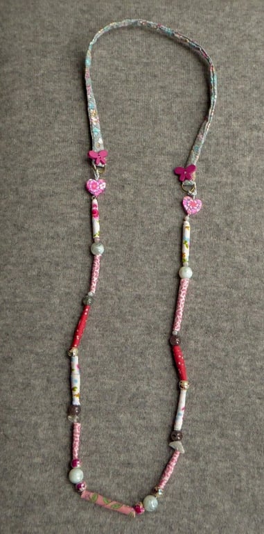 Textile Bead Necklace