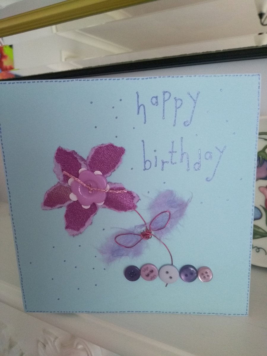 Funky purple birthday card