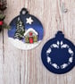 Christmas Decoration with Handmade Cottage Scene - Image 2