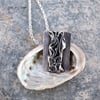 Silver beach, seaside, waves, coast flowing river pendant