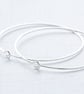 Handmade 925 Sterling Silver Large Hoop Earrings  - Image 1