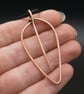 Simple Leaf Shaped Hammered Copper Pendant - Smooth or Textured Finish - Image 4