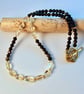 Citrine And Gold Sheen Obsidian Necklace - Handmade In Devon - Image 4