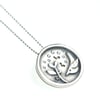 Bird and seedling silver pendant 