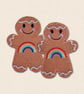 Rainbow Gingerbread Decoration - Embroidered Positive Character