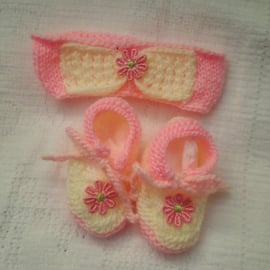 Headband and Shoes Set, Baby Shower Gift, Prem Sizes Available, Custom Make