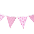 Bunting Pink Bunny Design, Nursery, Children's Bedroom, Home Decor Garland