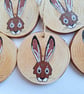 Hare Wood Slice Ornament