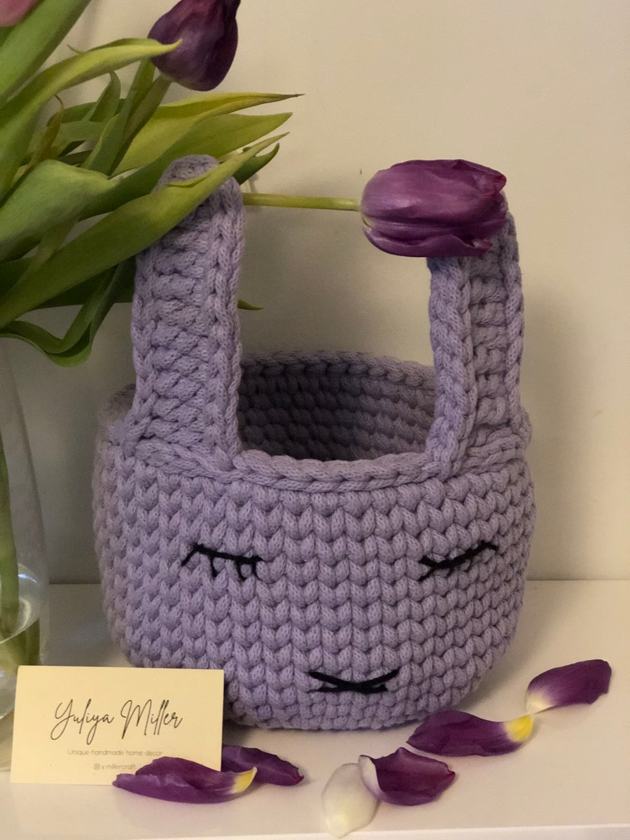 Bunny basket, Easter gift, Easter bunny, small storage