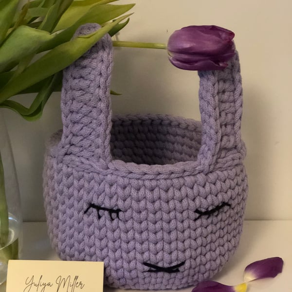 Bunny basket, Easter gift, Easter bunny, small storage