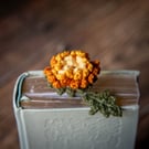 Yellow Chrysanthemum Crochet Bookmark