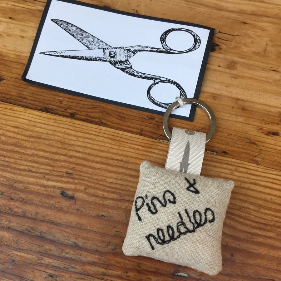 Pins cushion and scissor saver, Scissor keeper, Pins & Needles