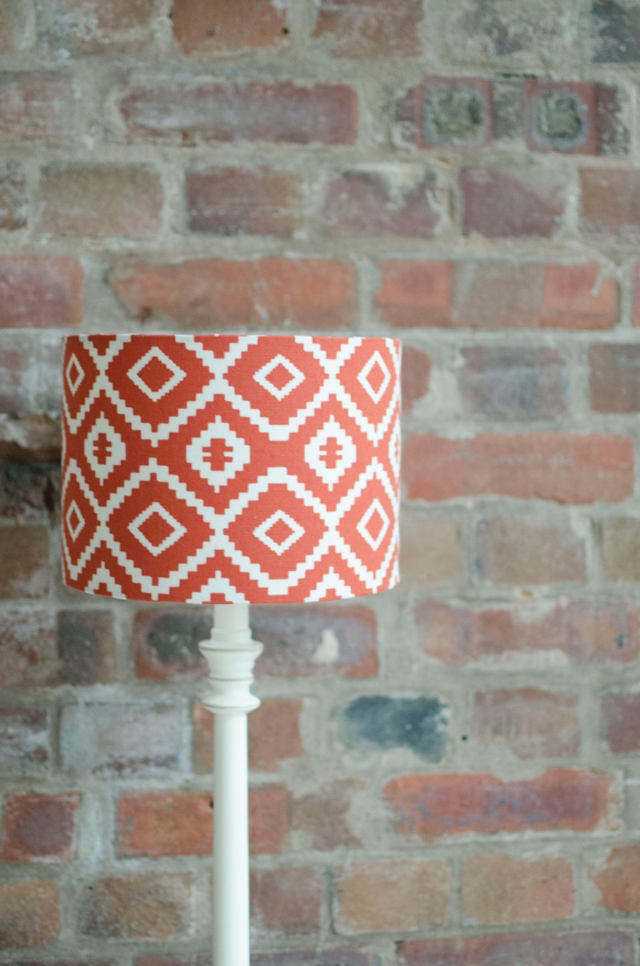 30cm Rust Aztec Lampshade, Brown Lampshade, Orange Lamp shade