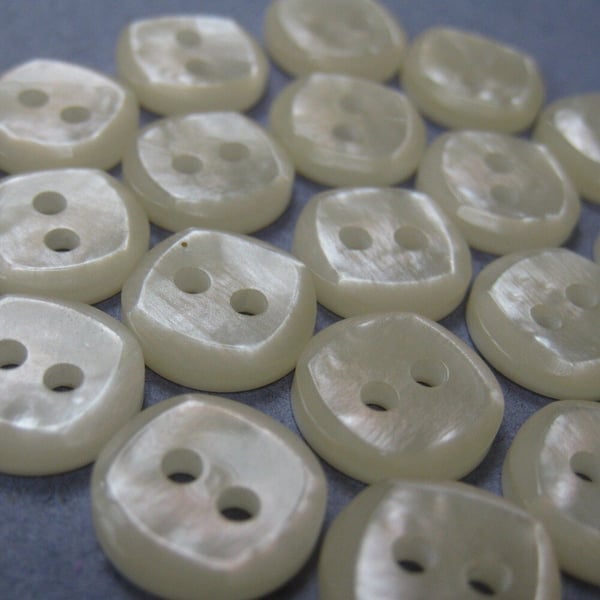 25 Tiny Ivory Shirt Buttons