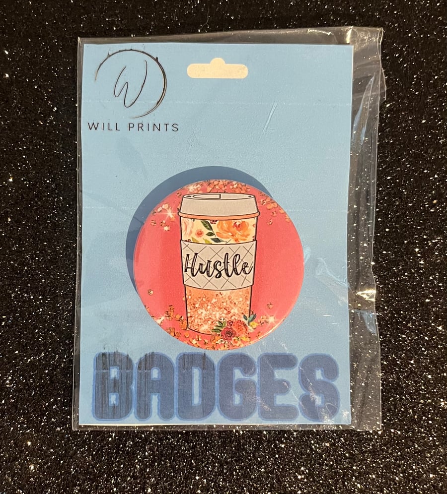 Coffee printed Badge 45mm