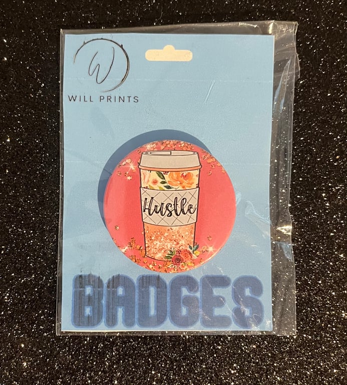 Coffee printed Badge 45mm