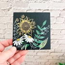 Hand Painted Sunflower Coaster 