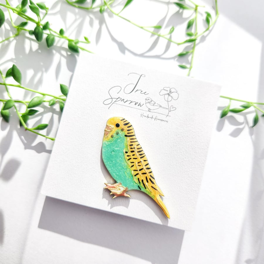 Hand-painted Bird Brooch
