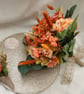 Burnt Orange Sunset Brides Bouquet and Buttonhole  - Image 4