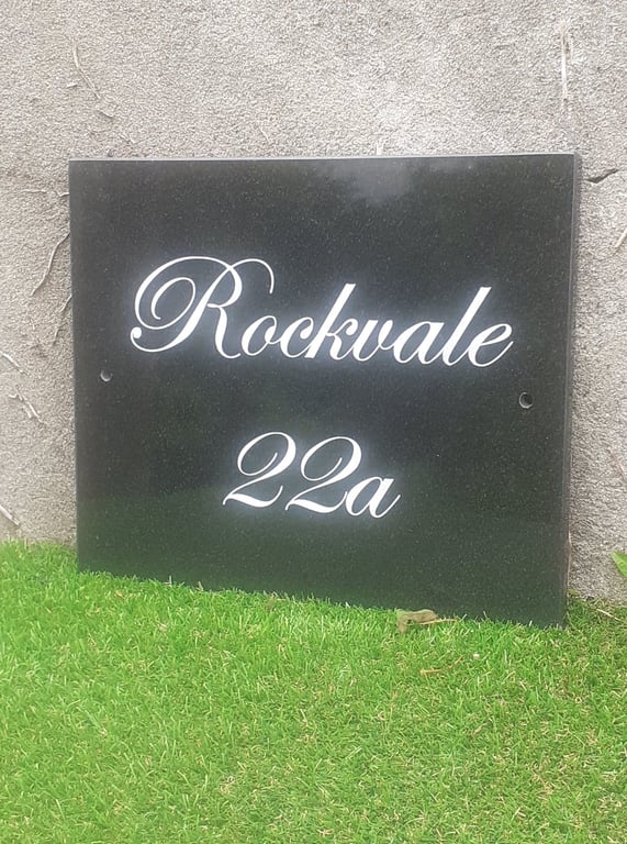 MODERN HOUSE SIGN PLAQUE GRANITE DOOR NUMBER STREET NEW HOME HOUSE NAME