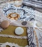 Golden Brown Slow Stitching kit(large) - upcycled and zero waste textiles  - Image 2