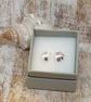 Textured Leaf Stud Earrings Sterling Silver 925  - Image 8