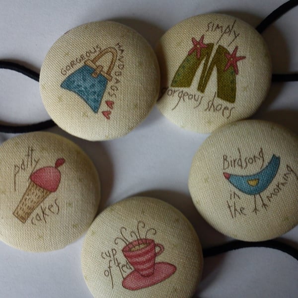 My Favourite Things hair button bobbles set of 5 in gift tin