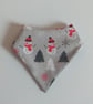 Baby's first Christmas Bandana bib, patchwork bib, Xmas reversible bib,  - Image 2