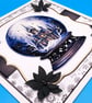 Gothic Christmas Card, Goth, Large, Handmade - Image 2