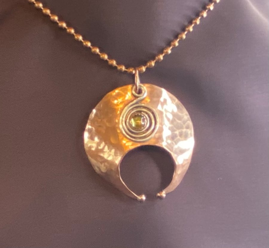 Copper Celtic Moon pendant