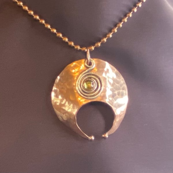 Copper Celtic Moon pendant