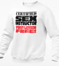 Certified Sex Instructor First Lesson Free Jumper Sweatshirt Rude Adult Pullover - Image 1