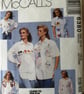 A sewing pattern for misses' shirts in size medium (McCall's 6380)