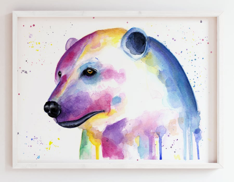 Polar Bear Giclée Print I Unframed I A4