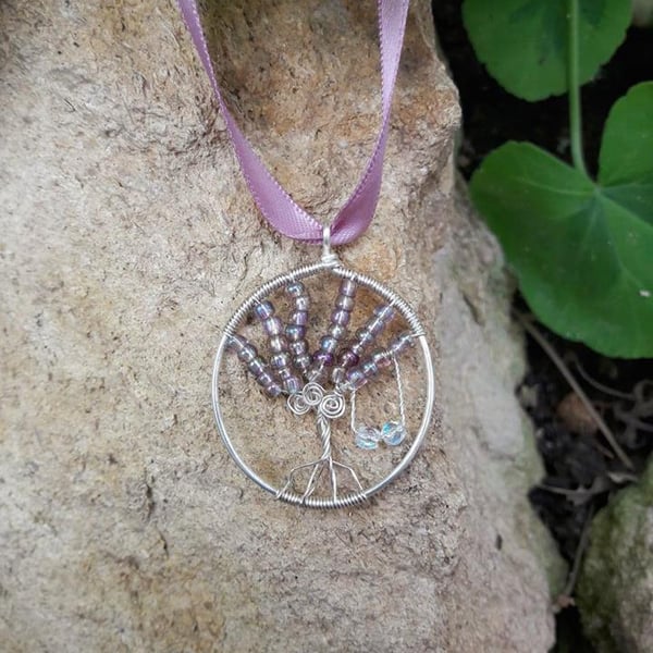 Wire wrapped Tree of life with swing