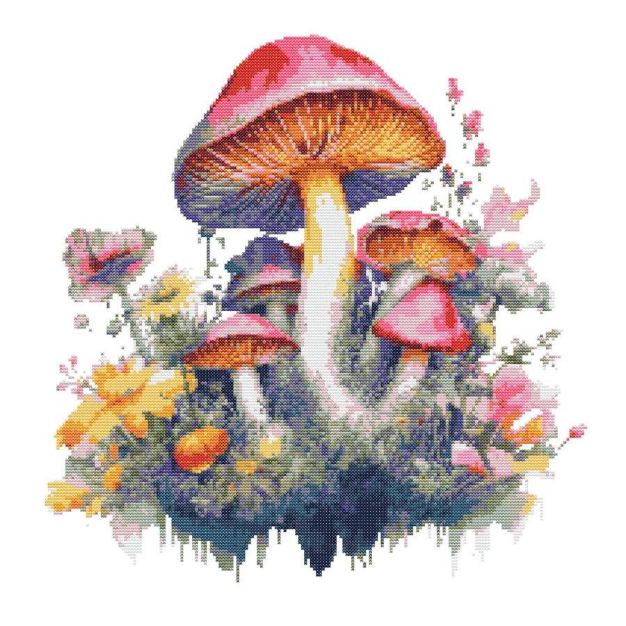 MYSTIC MUSHROOM - Cross Stitch Pattern - Cross Stitch Chart