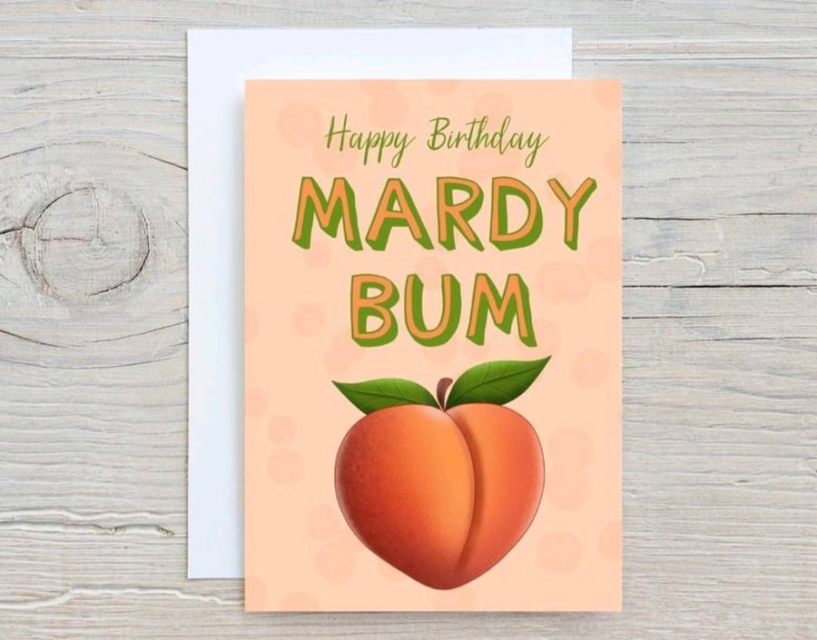 Mardy Bum Birthday Card, Arctic Monkeys Birthday Card