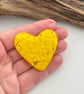 Yellow Fused Glass Heart - Image 8