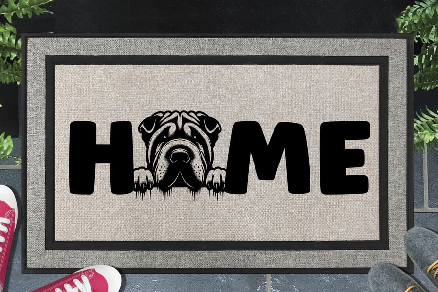 Shar Pei Home Door Mat - All Weather Doormat - 45x70cm 