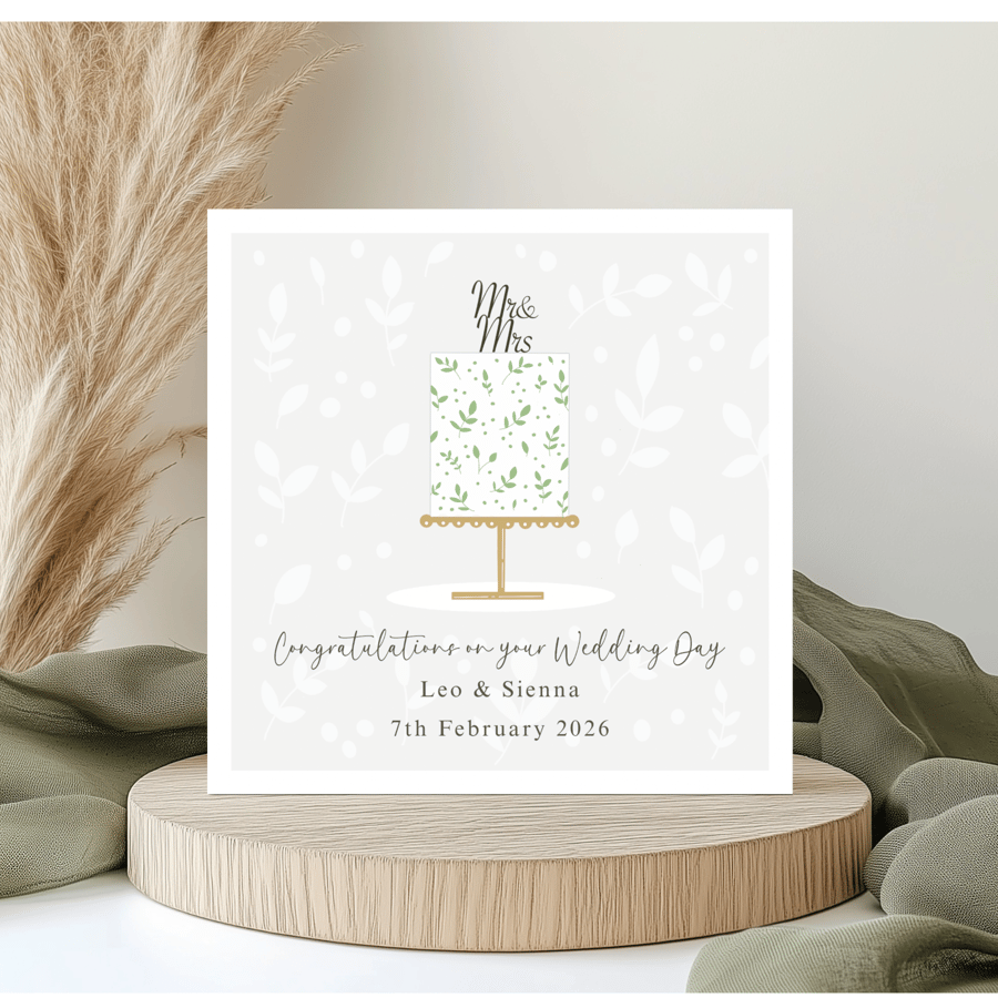 Personalised wedding card
