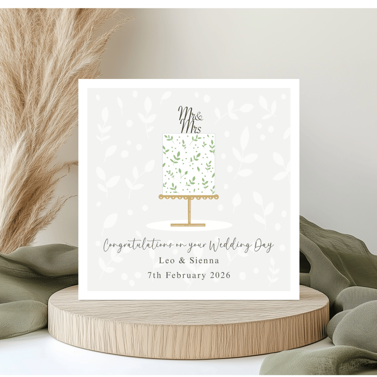 Personalised wedding card