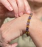 Colourful seed bead daisy chain bracelet with extender chain. - Image 5