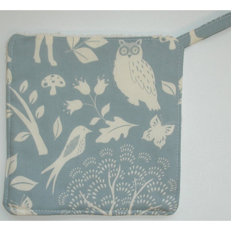 Owl Pot Holder Oven Grab Pad Kitchen Mat Owls Birds Autumn Leaves