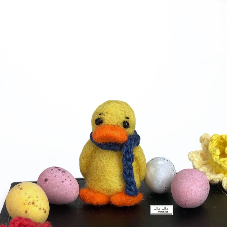 Miniature Duck, needle felted by Lily Lily Handmade