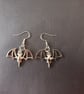 Handmade dangle bat earrings  - Image 3