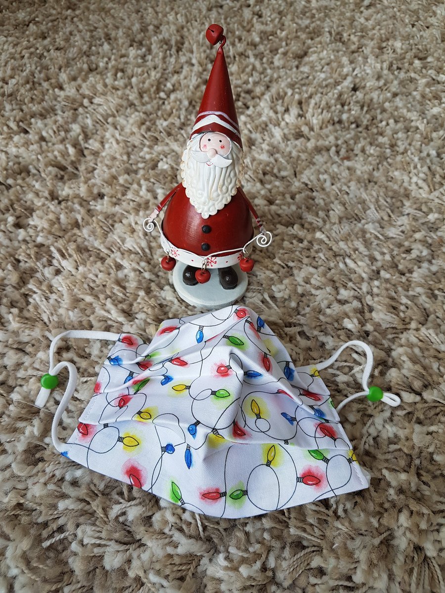 Small Adult or Teenager face covering – Twinkly Lights print 