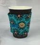 Floral cup cosy, Flowers cup cozy, Mug sleeve, 4 options, Handmade - Image 9